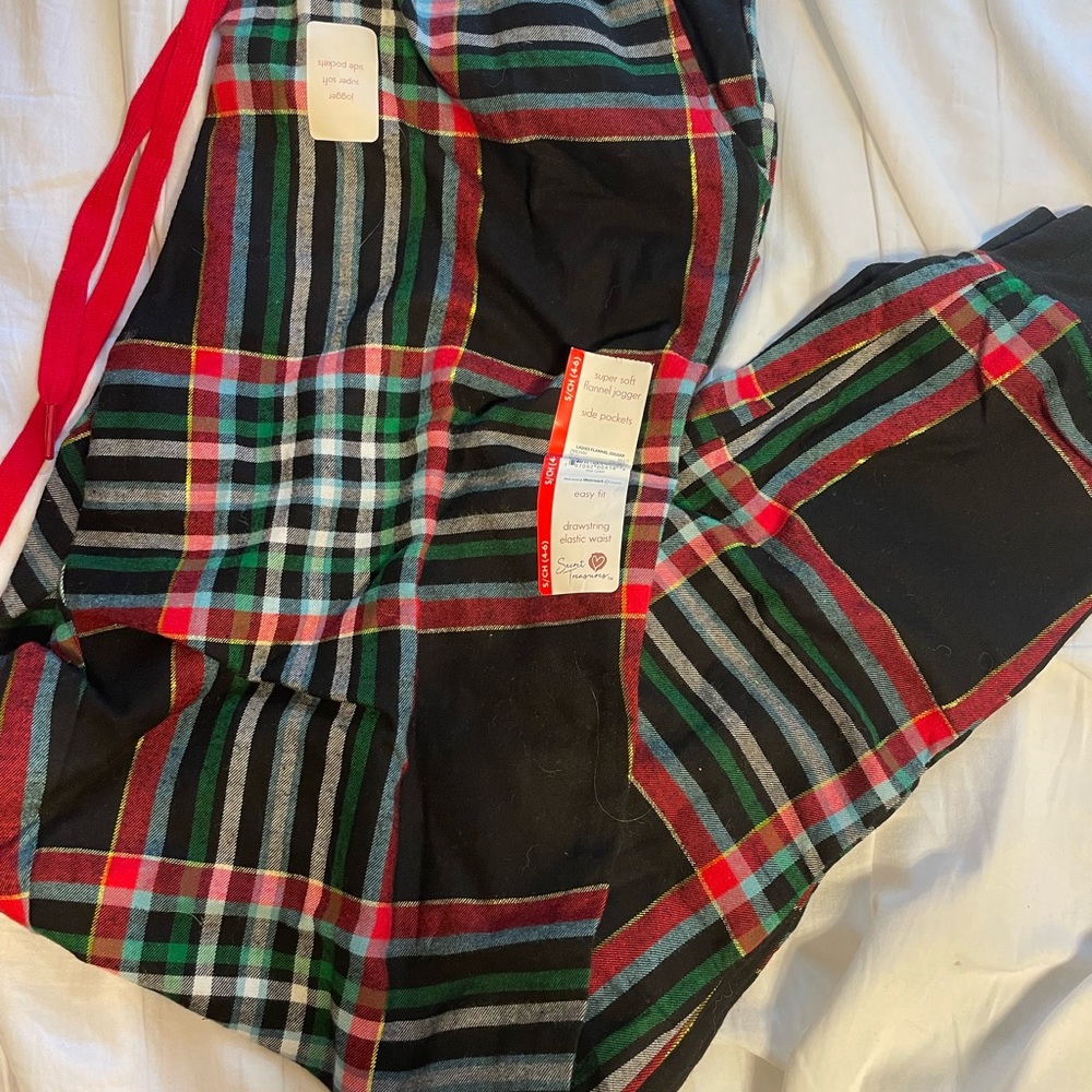 plaid sweat pants